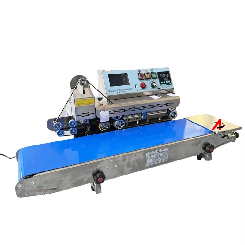 Machine for Making Plastic Seal with Unique Numbers for Bag Automatic Pouch Sealer Inkjet Print Continuous Band Sealing Machine