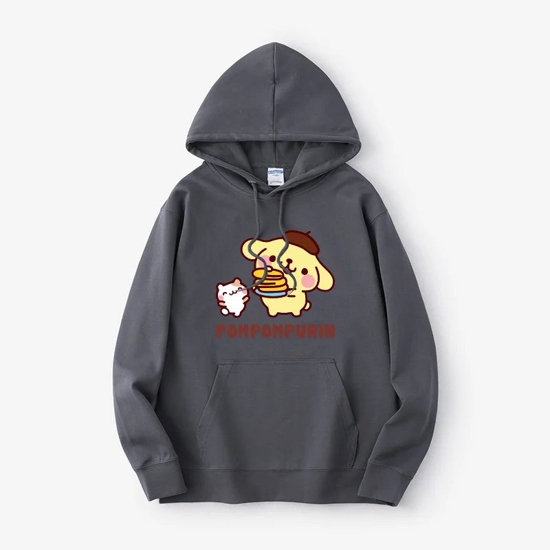 

ex Loose Fit Hoodie Sweatirt Couple Matching Cotton Long Sve Printed n Sweet Sle Streetwear Pudong Dog Purin