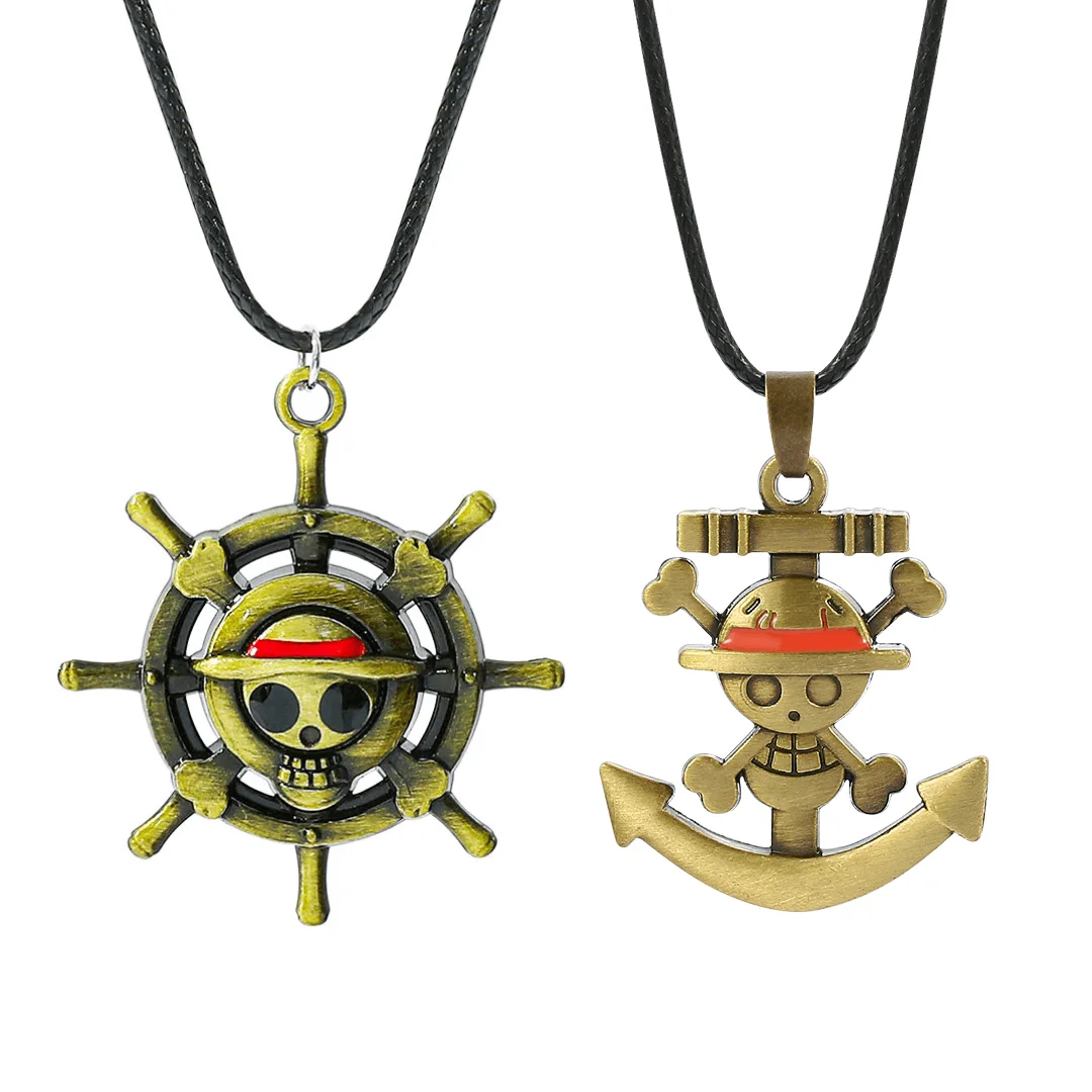 Skull Logo Necklace - Monkey D. Luffy Cosplay Jewelry Anime Themed Gift for Fans