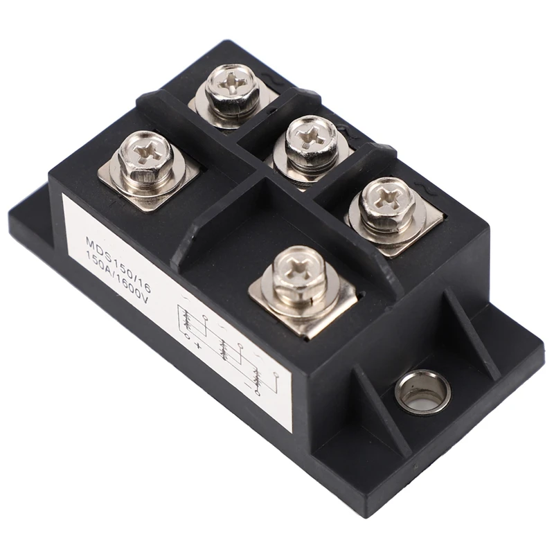FULL-MDS150A 3-Phase Diode Bridge Rectifier 150A Amp 1600V Copper 150 Celsius 80X40x33mm Metal Case Diode Bridge Control