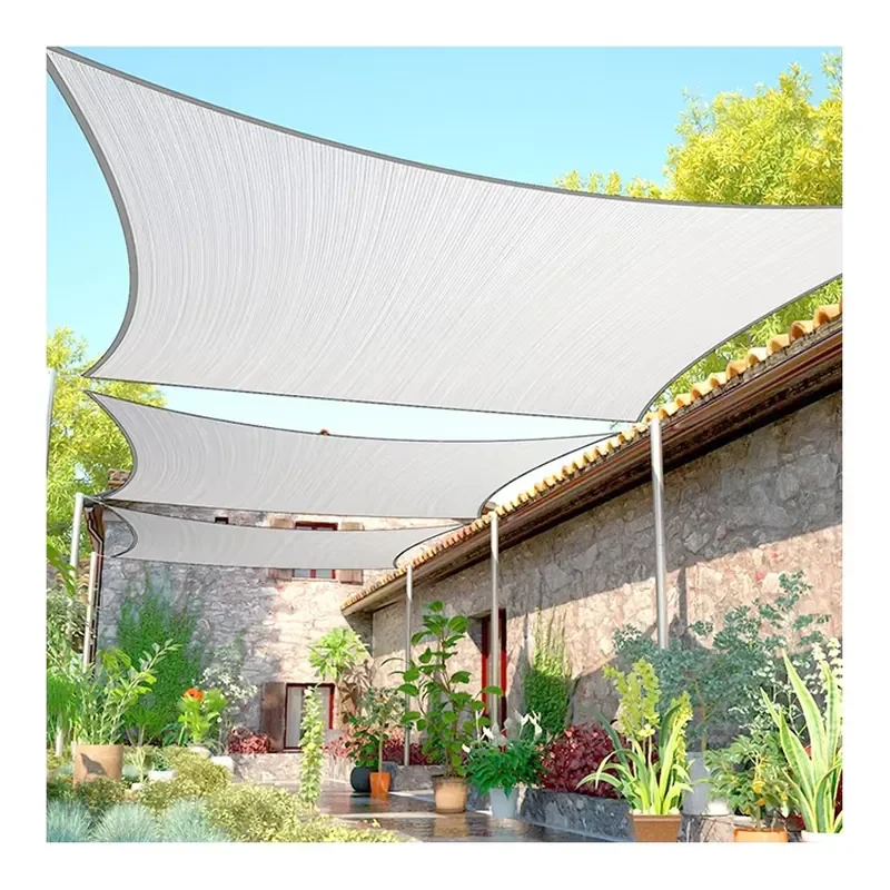 Garden Outdoor Balcony Patio Awning HDPE Woven Feiju Shade Sail 4x6m UV Stabilized 90% Shade Rate Flat Wire