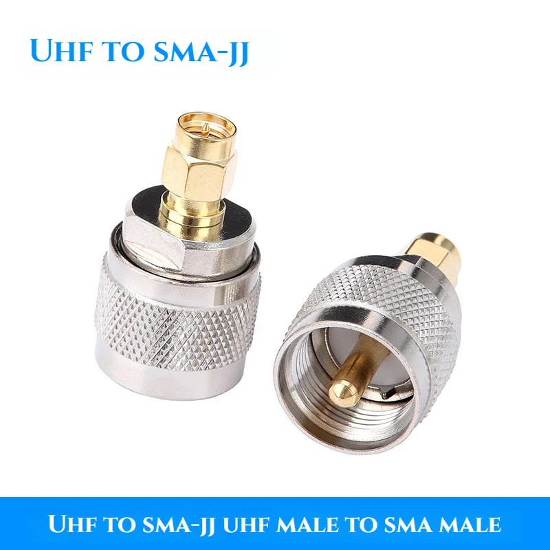 2PCS RF Coaxial Adapter SMA Female To UHF Male PL-259 Connector - Premium UHF(SO-239) To SMA-JK Coax Adapter for Wireless