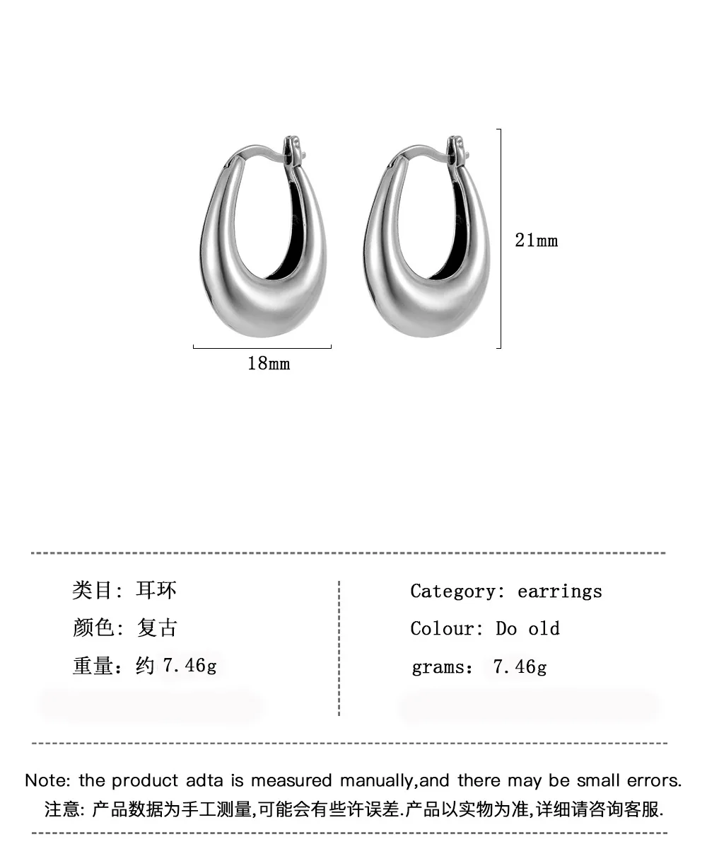 Hoops earring Jewelry Accessories 2026 new Glossy Crescent-shaped Hoop Earrings for Women 925 sterling silver Design Party