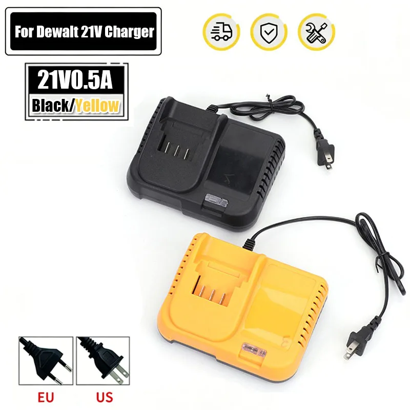 US EU Plug For Dewalt 21V 0.5A Lithium Battery Replacement Fit Power Tool Battery Charger DCB200 DCB201 DCB609 DCB182 DCB204