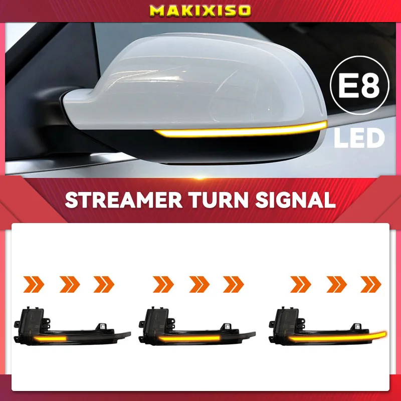 2 Pieces for Audi A4 A5 S5 B8.5 RS5 RS4 Dynamic Scroll LED Turn Signal Light Sequential Rearview Mirror Indicator Blinker Light