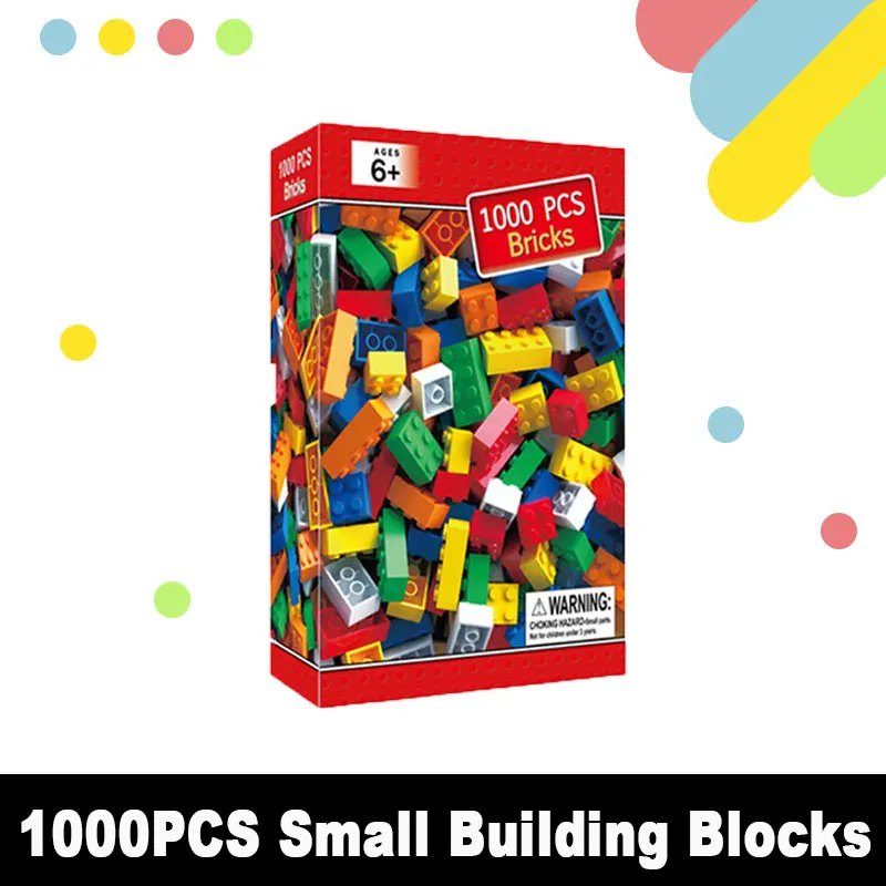 

1000Pcs Building Blocks Set Small Bricks Educational Construction Toys For Children DIY Creative Bricks Kids Gift Color Box