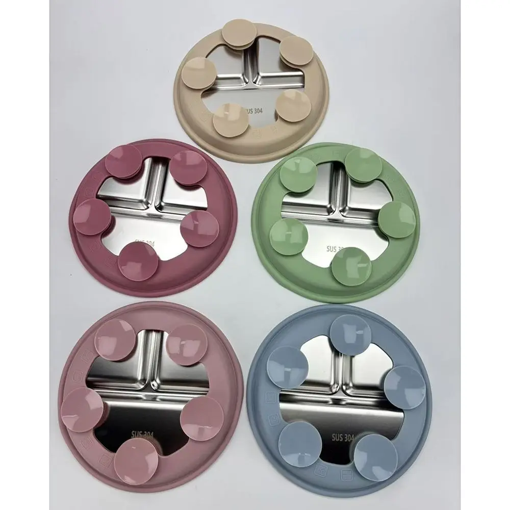 Compartment Plate Baby Feeding Set Divided Shockproof Children's Tableware Set Leakproof Easy To Clean Baby Plates Newborn Items