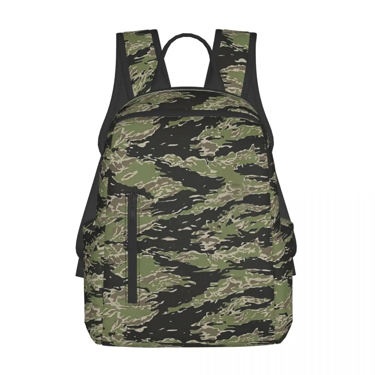 Tiger Stripe Camouflage Military Camo Backpack Daypack Large Capacity Boys Girls BookBag School Bag Shoulder Bags for Men Women