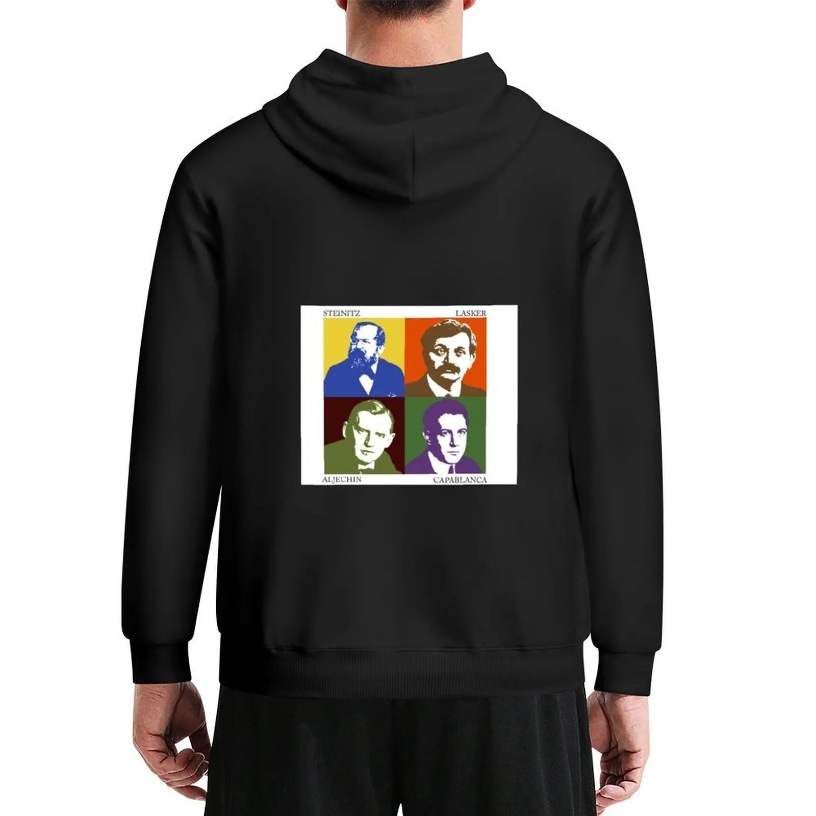 

Chess history design Bobby Fisher Emanuel Lasker Hoodie mens clothing korean style clothes anime clothing men's coat man hoodie