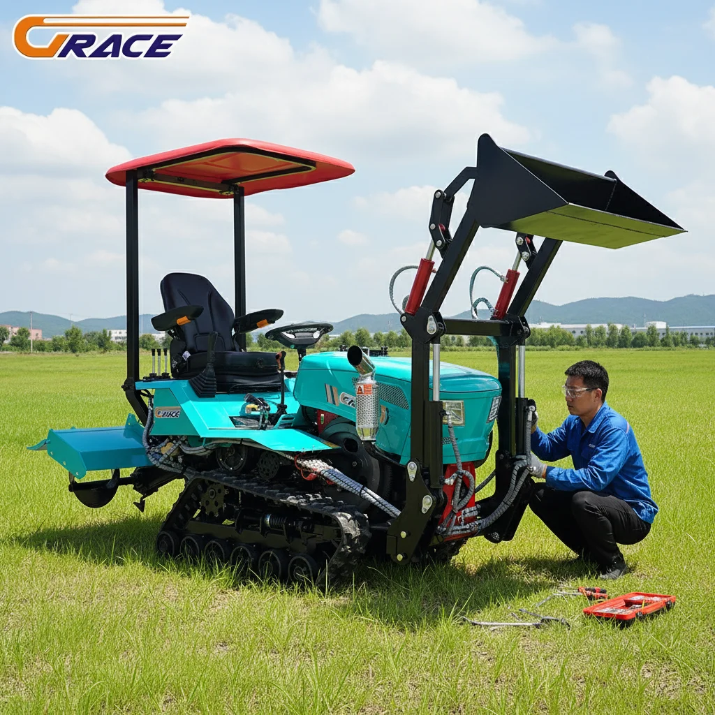 

Customize All Terrain Crawler Tractor Anti Slip For Wet Muddy Field Work