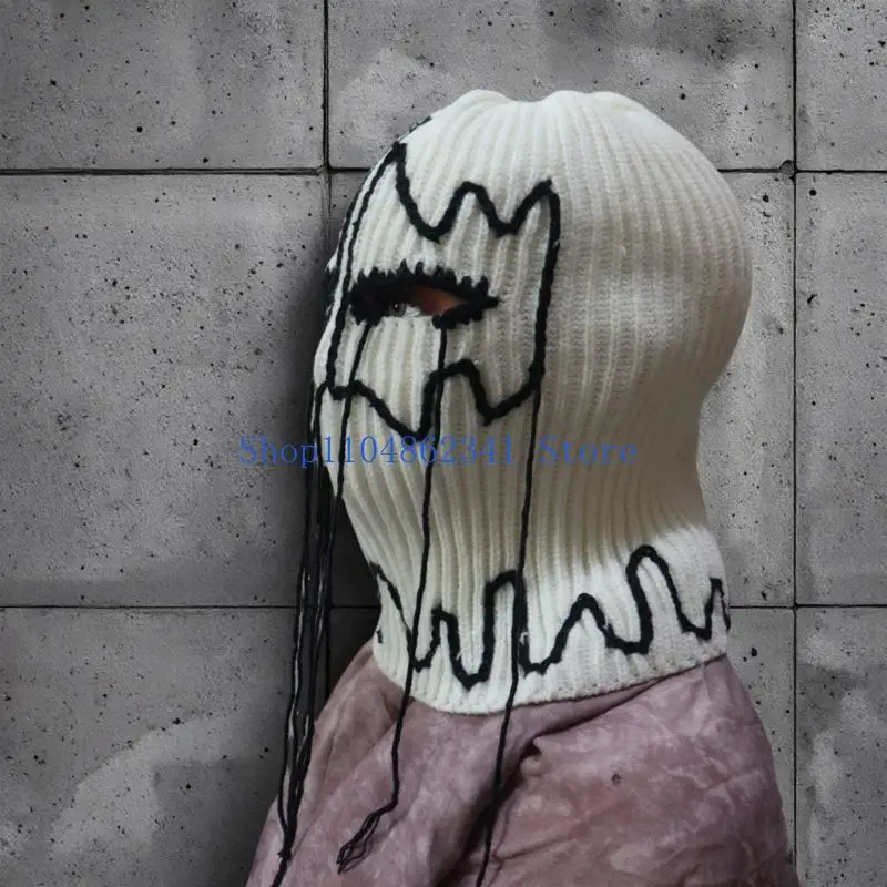 Mũ đội đầu mặt nạ dệt kim Balaclava 5asd cho sự kiện Halloween Mũ che mặt chống gió