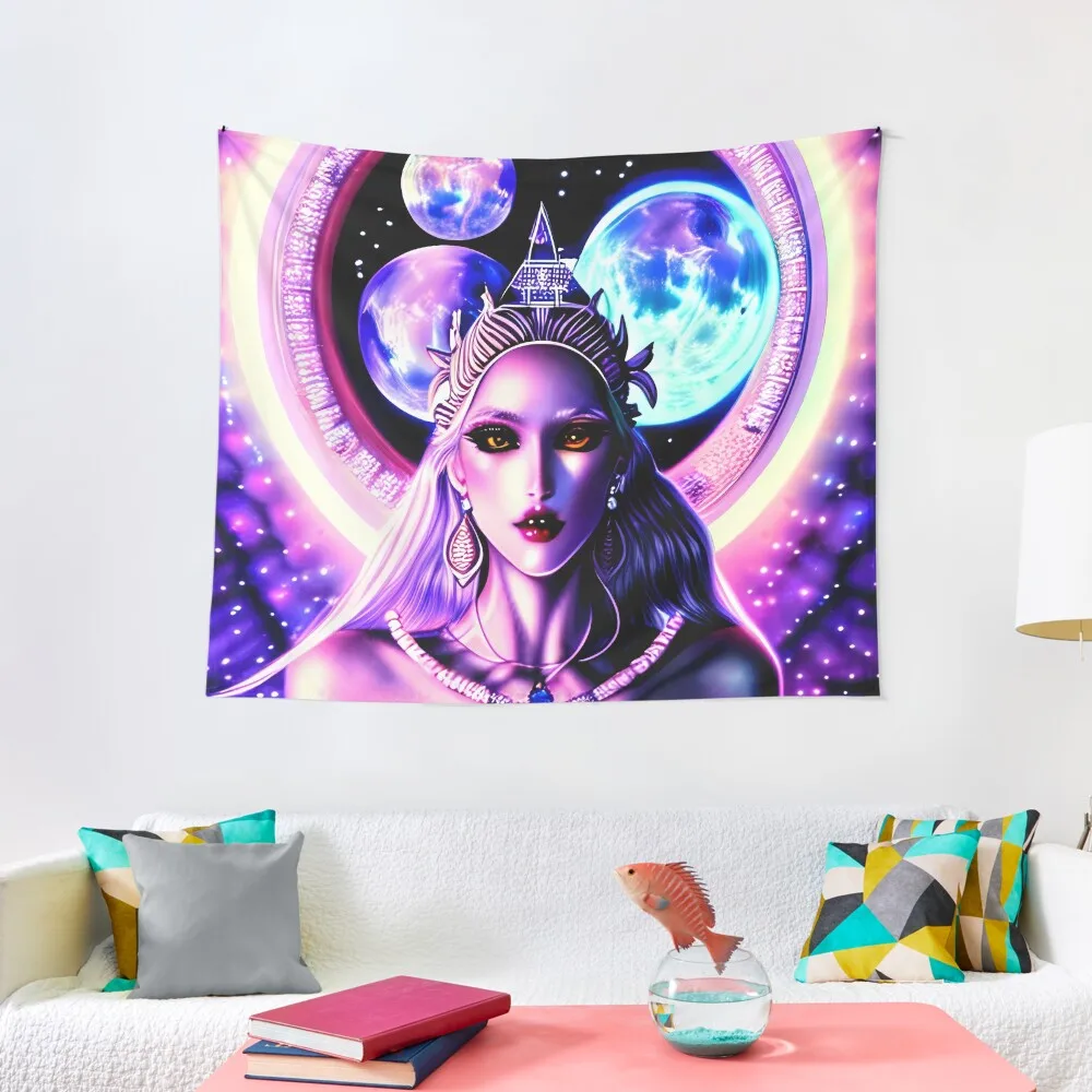 

Triple moon goddess Tapestry Decoration Aesthetic Room Ornaments Home Decor Accessories Tapestry