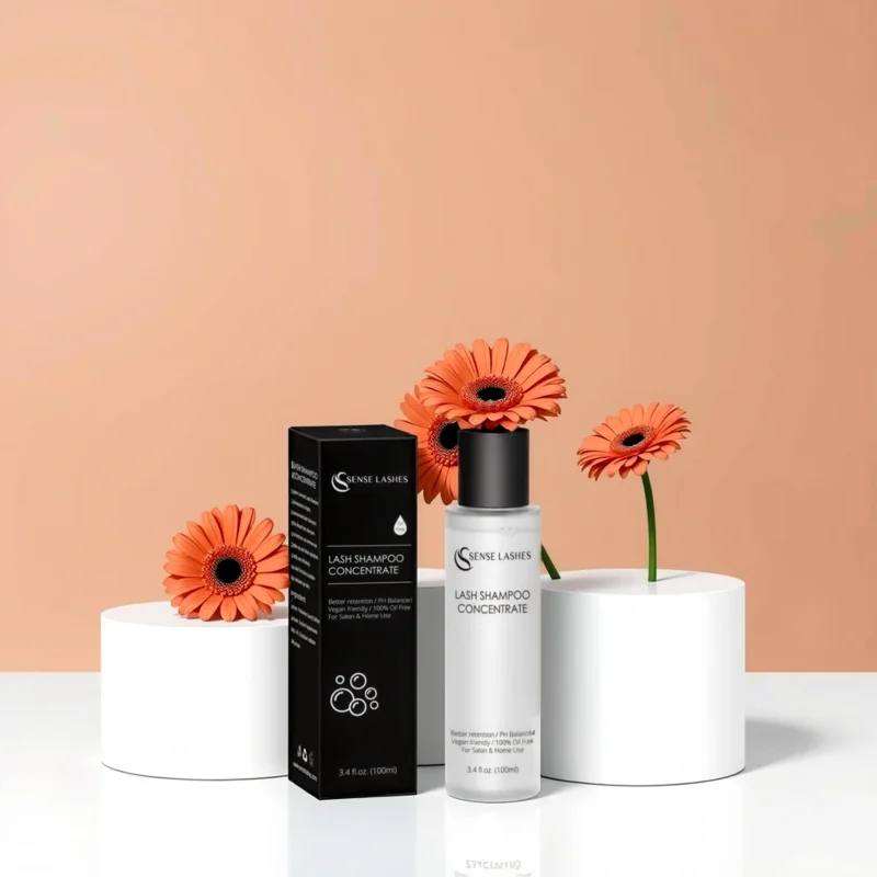 

SENSE LASHES 100ml Lash Shampoo Concentrate No Stimulation DIY Professional Eyelash Extension Bath Foam Cleanser Makeup Remover