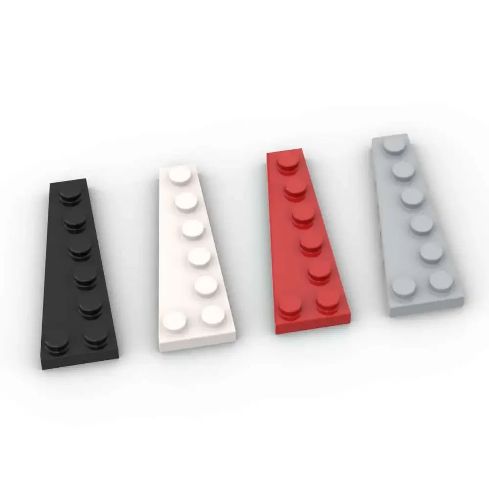 MOC 10 STKS Wedge 78443 Bouwstenen Kit Plaat 2x6 Links Bakstenen Huis Deeltje DIY Idee Educatief Speelgoed kinderen Verjaardagscadeautjes