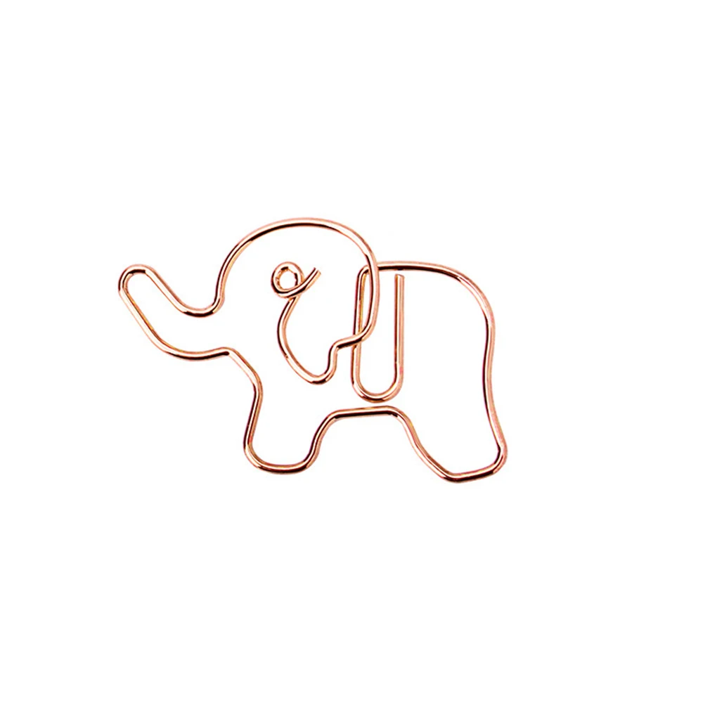 30Pcs Paper Clip Animal Envelope Clips Elephant Bookmark Pin Kids For