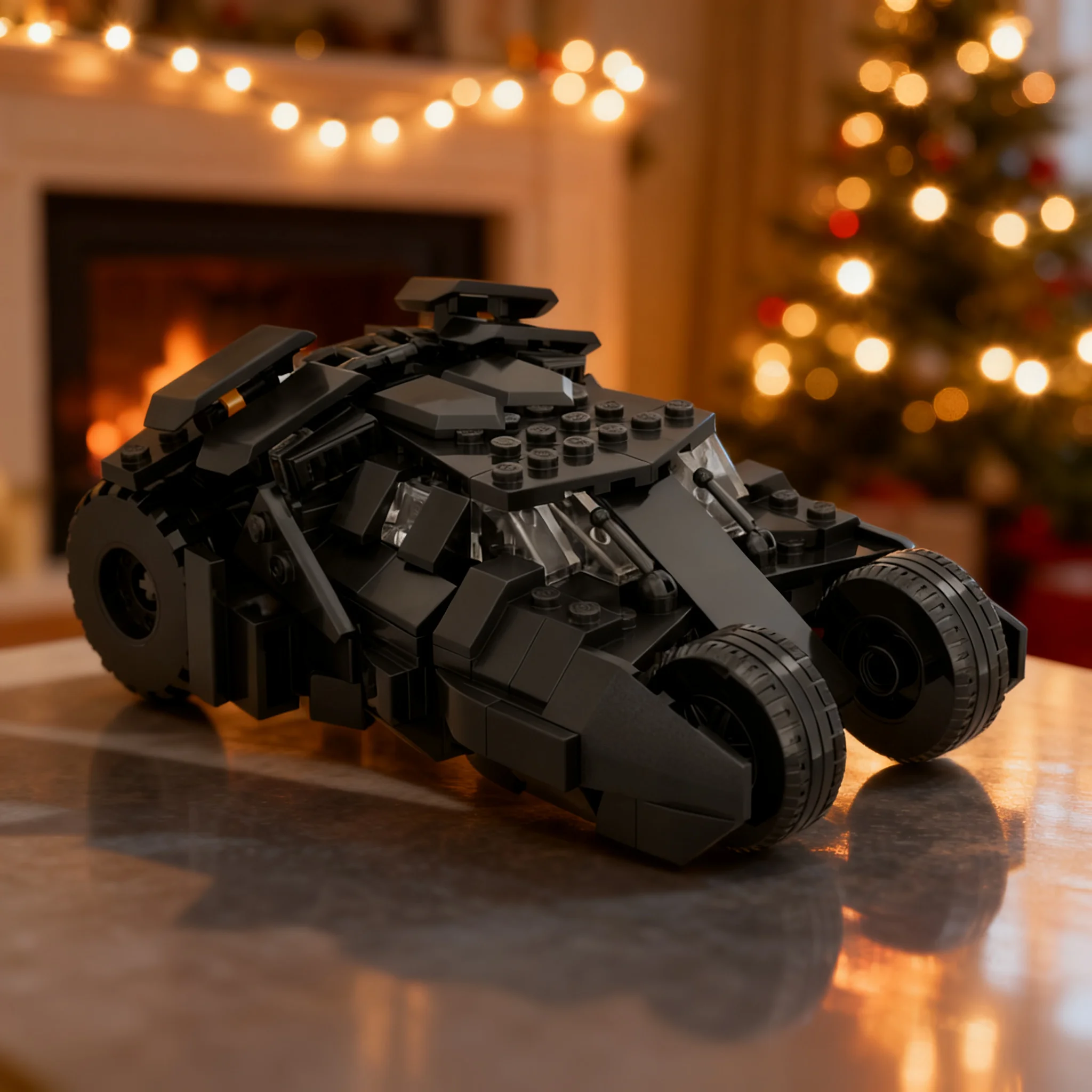 305pcs MOC Legacy The Dark Knight - The Tumbler Super Heroes DC Bat Model Building Blocks Christmas Gift DIY Brick Collection