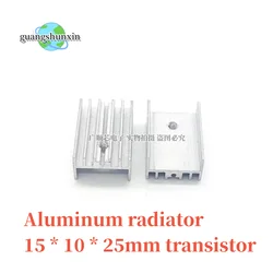 10pcs Aluminum Heatsink Radiator 15*10*25mm Transistor TO-220 hjxrhgal For Transistors TO220 white