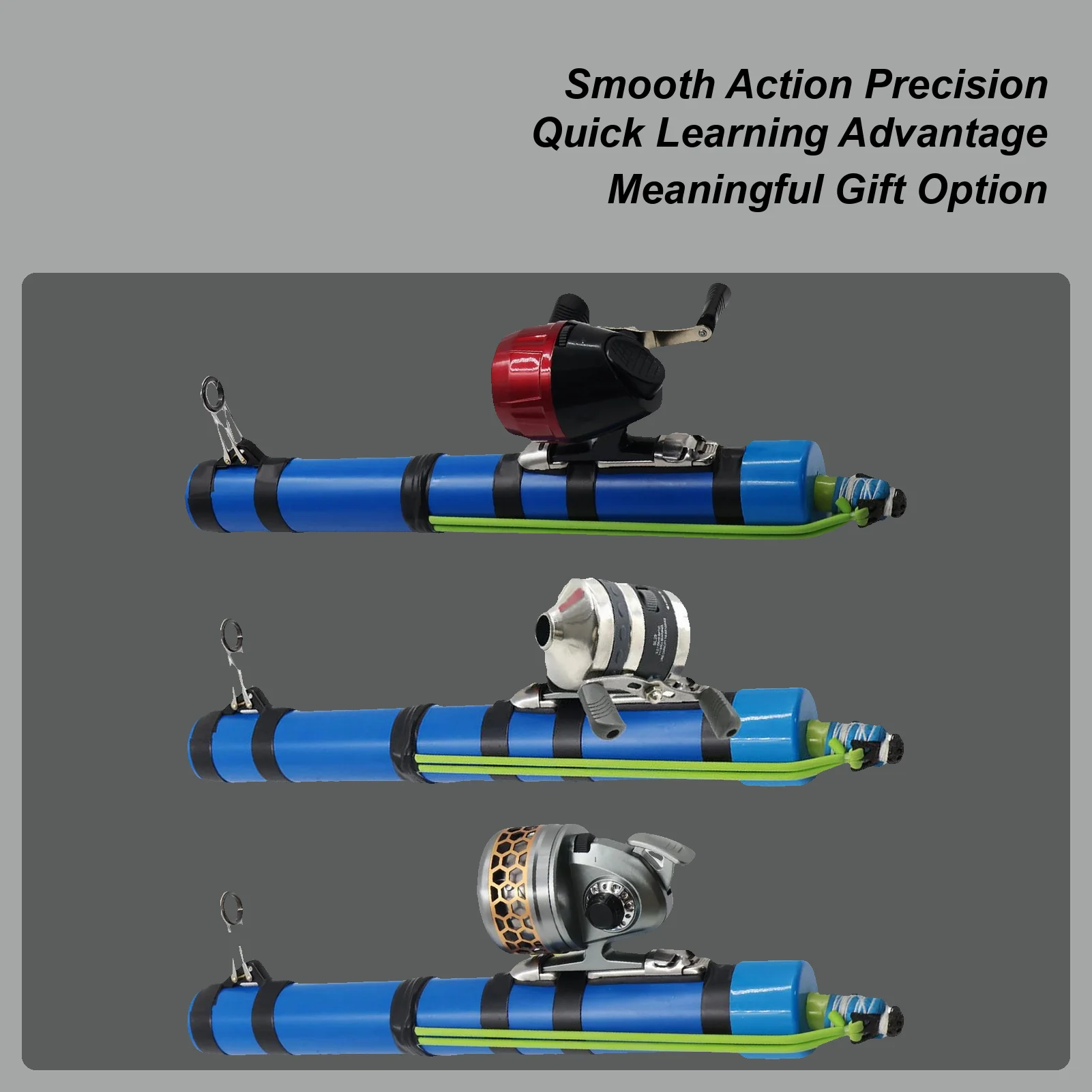 

Fishing Rod And Reel Combo Slingshot Design Compact Fish Tool With Reel Fishing Catapult Rod for Traveling for Bass Trout