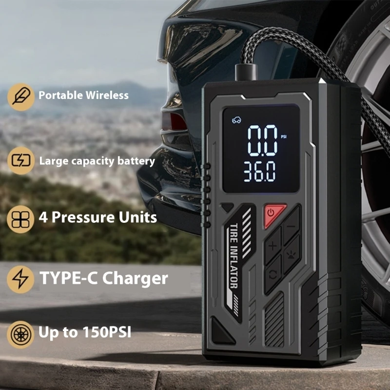 

A2UC Многофункциональный электрический надув шин Компактный дизайн цифровой датчик давления ABS для автомобилей велосипеды