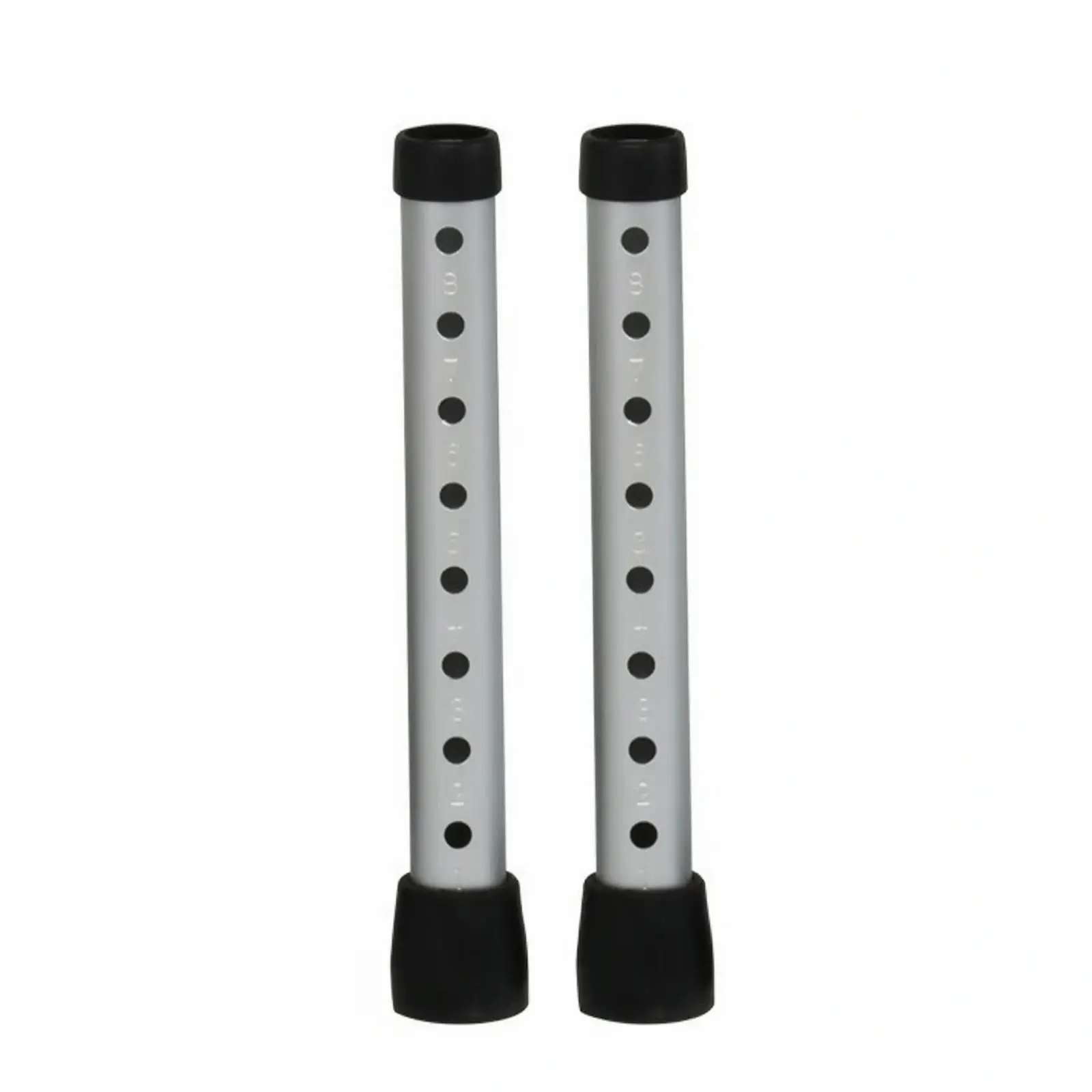 Adjustable Mobility Aid Replacement Legs for Elderly Walker Aluminum Cane Tube with Rubber Feet for Home Care Support
