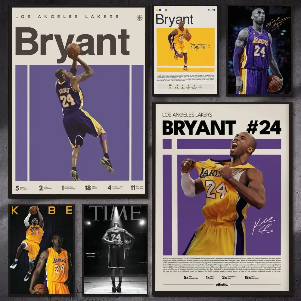 Basketball player K-Kobe Poster PP Wall Decor Posters Celebrity Art Prints Aesthetic Wall Art Bedroom Office Home Gift