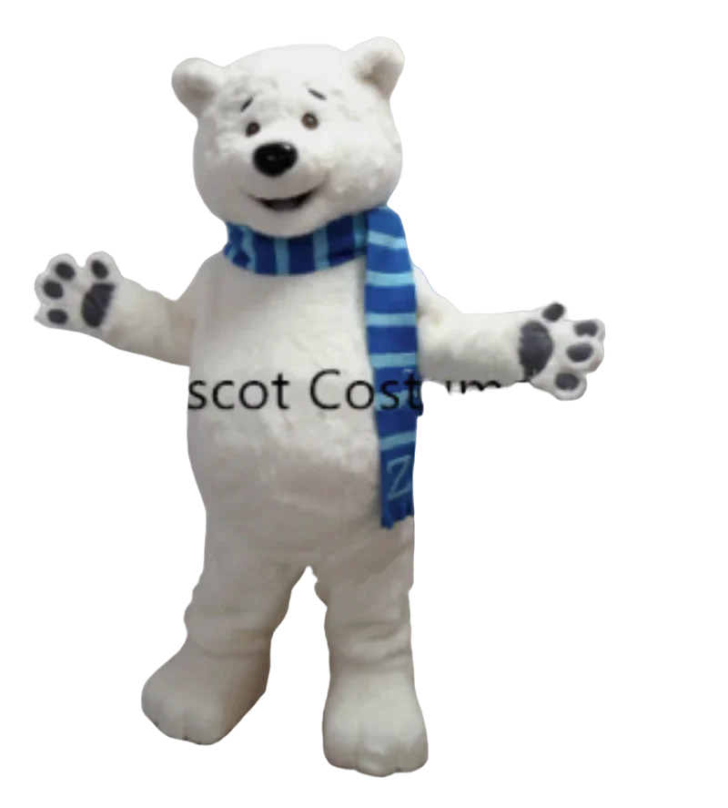 2028 mascot white polar bear mascot costume custom fancy costume anime cosplay kits mascotte cartoon theme fancy dress