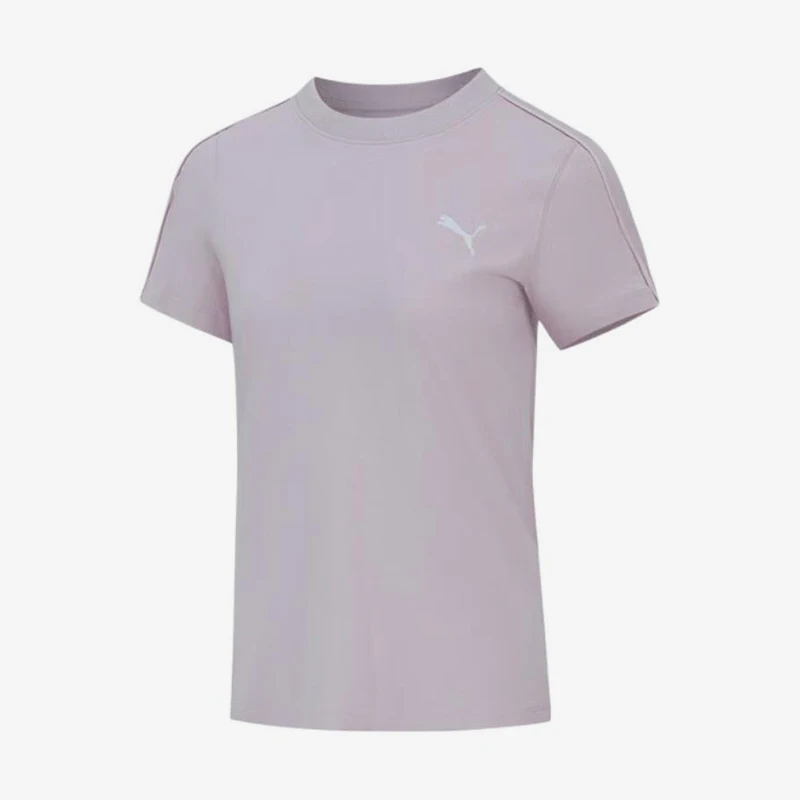 Puma genuine HER pullover short sleeved T-shirt, new women's purple short sleeved T-shirt 682155-60