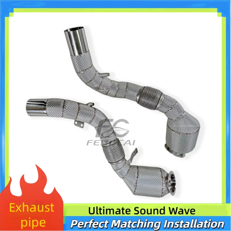 

High-flow Exhaust Header Downpipe Exhaust Pipes for bmw X7 M50i 4.4T power upgrade No Check Engine Light