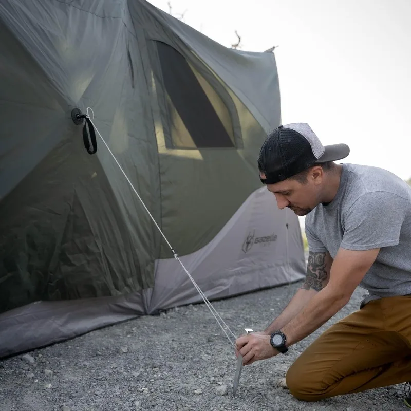 Gazelle Tents™, T4 Tandem Hub Tent, Easy 90 Second Set-Up, Waterproof, UV Resistant, Convertible Screen Room, Removable Floor, view 4