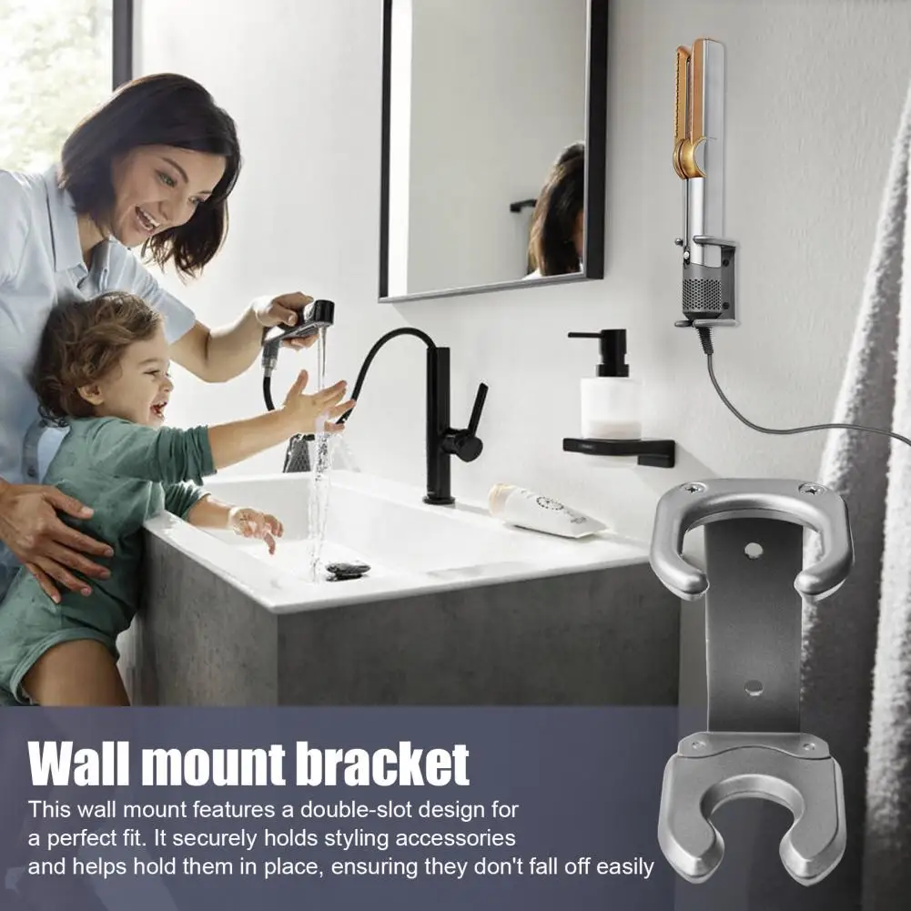 Wall Mount for Dyson HT01 Hair Straightener Metal Hair Straightening Iron Wall Mount Bracket Organizer Holder Rack Hanger