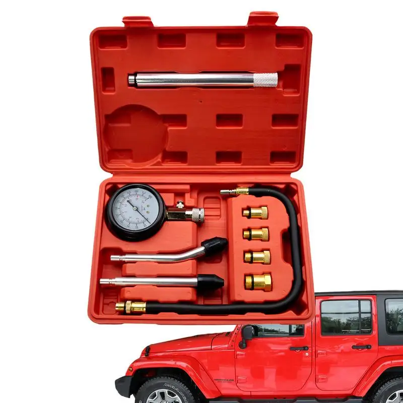 Cylinder Leakage Tester Kit Engine Car Tools Pressure Gauges Leakdown Tester Diagnostics Leak Detector Leak Down Tester Kit