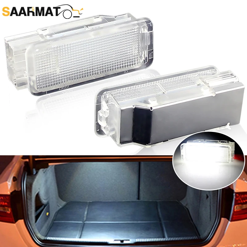 2pcs 12V LED Trunk Luggage Interior Lights Boot Glove Box Lamp For Peugeot 1007 206 207 306 307 308 3008 406 407 5008 607 806