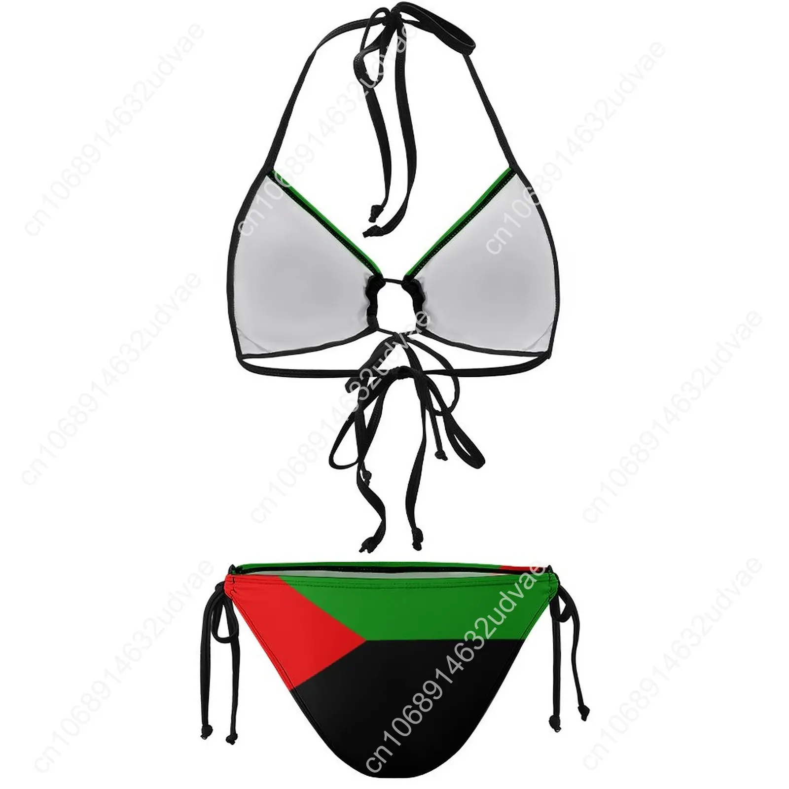 Martinique in Red Green And Black Bikini Top Quality Sexy Women's Bikinis Funny Novelty Swimming High Quality Swimsuit