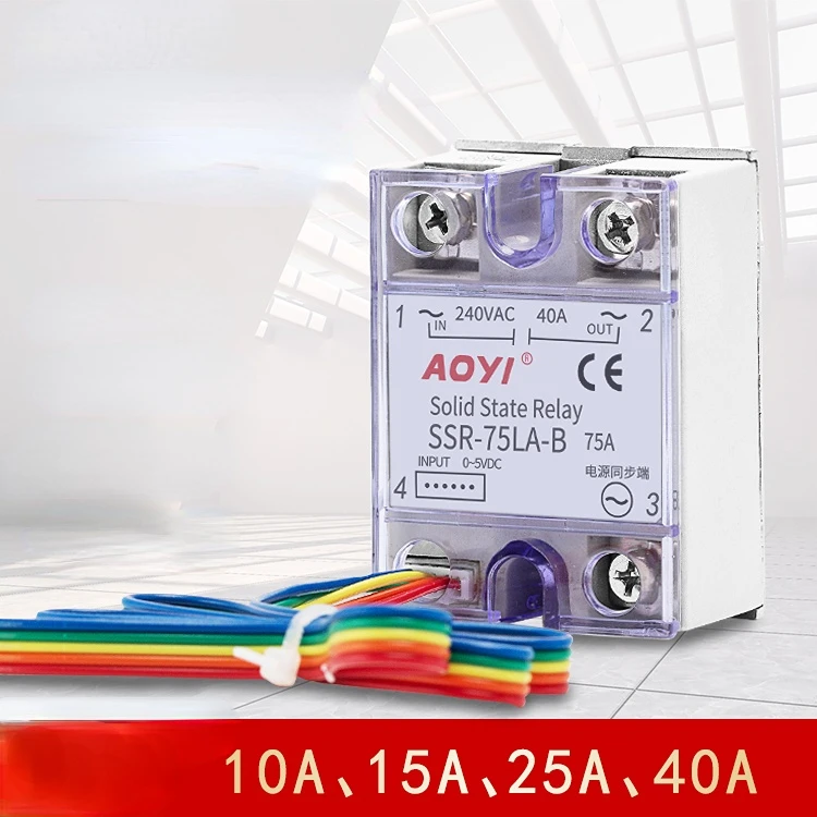 AOYI SSR-LA-B 10/15/25/40A voltage regulator module Single-phase relay solid-state voltage regulator