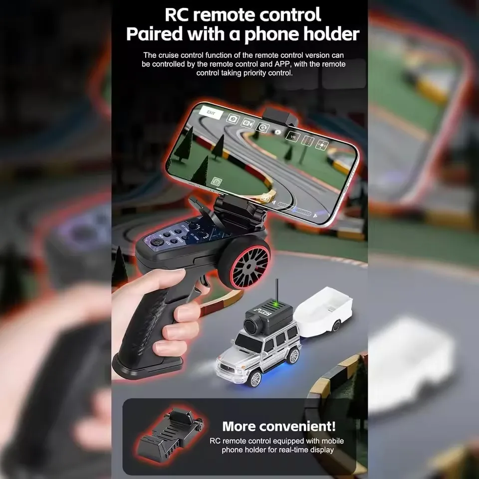1:64 Mini WIFI FPV RC Car With 720P FPV Camera Wifi APP Control 2.4G Reomte Contorl Car Racing Three Speed Adjustment Car Toys