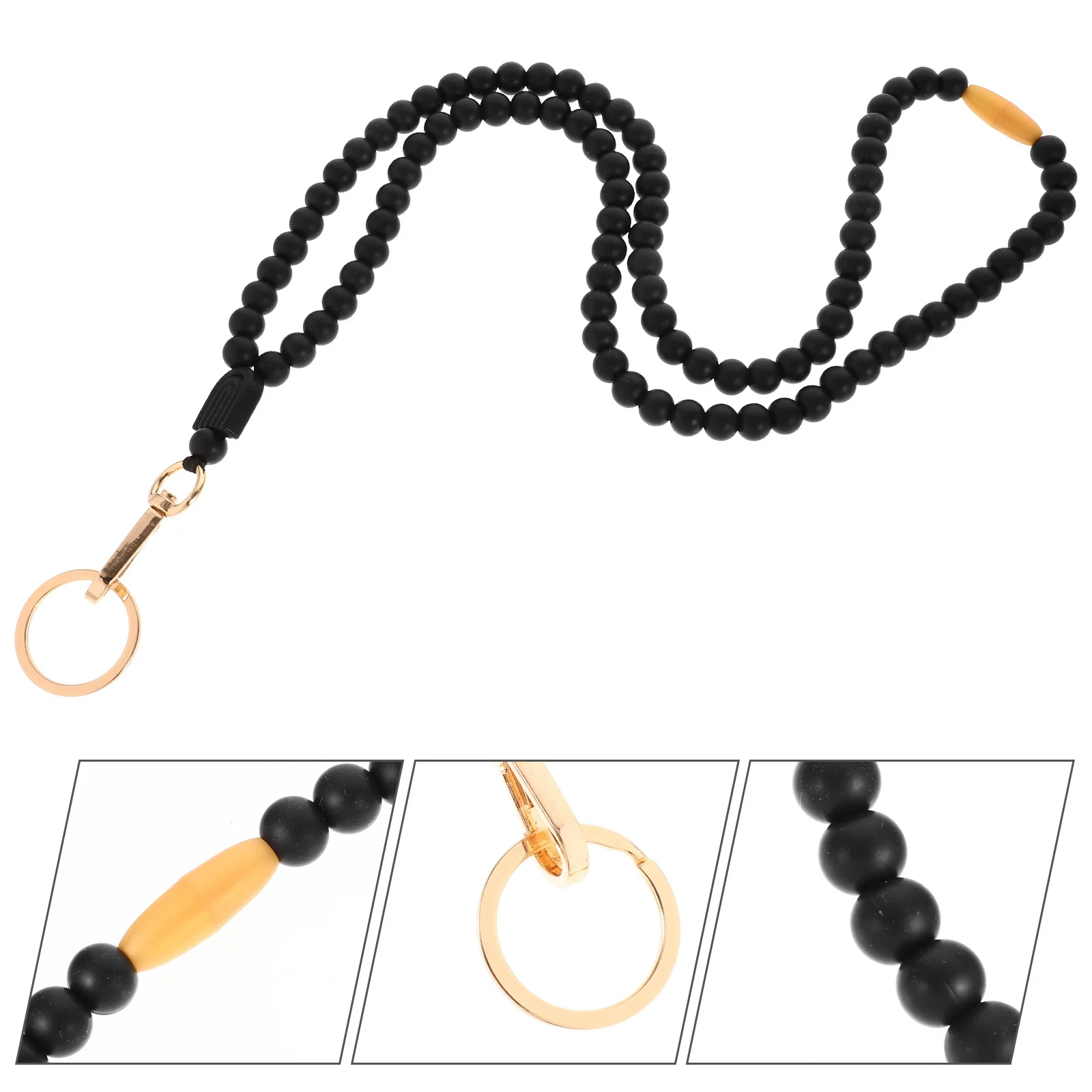 

Portable Beaded Lanyard for Id Cards Slip-Resistant Texture Multipurpose Badge Holder Ideal for Employees Students Attendees