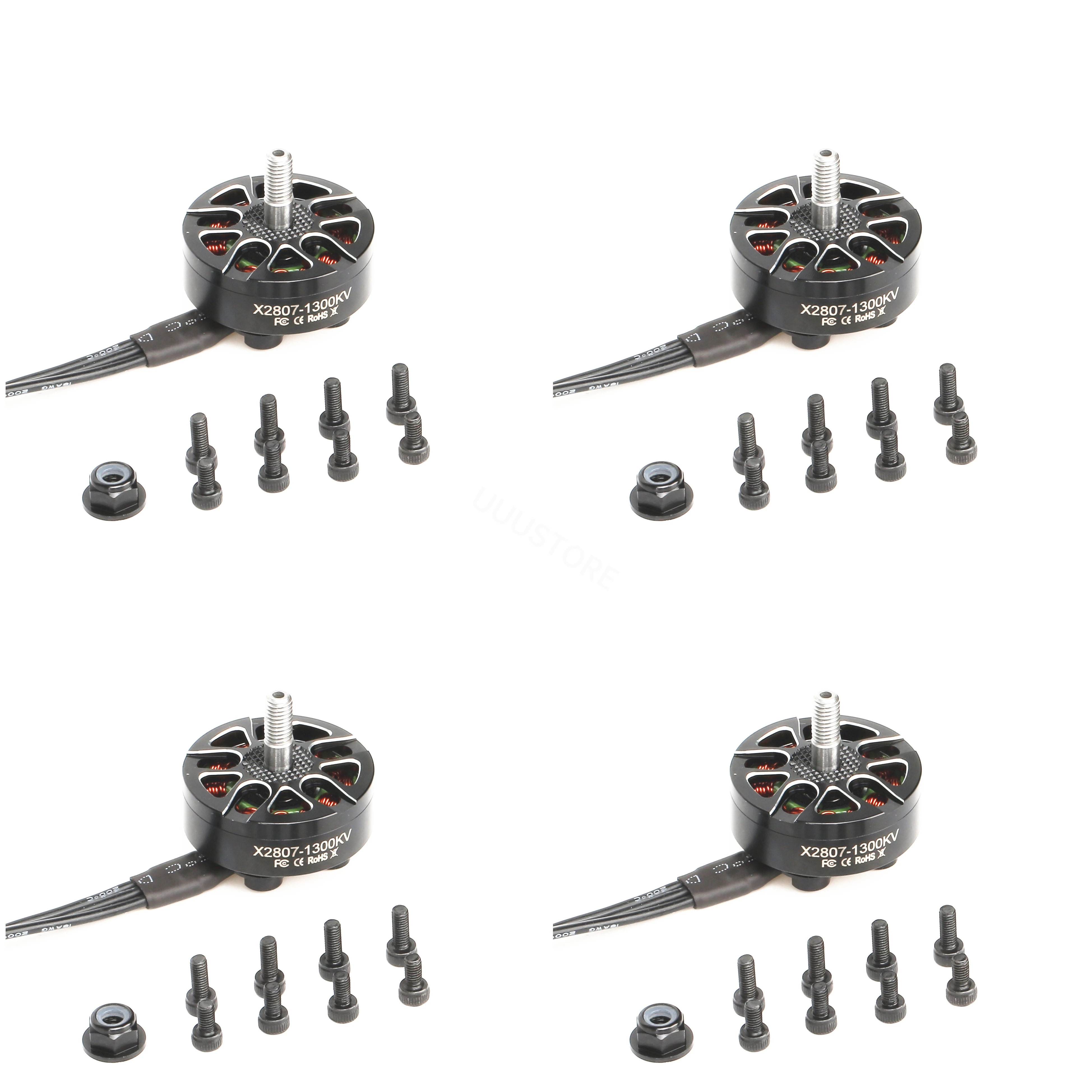 4PCS FPVKING X2807 2807 1300KV 6S 1500KV 5S 1700KV 4S Brushless Motor for FPV Freestyle Mark4 7inch Long Range LR7  Drone Model