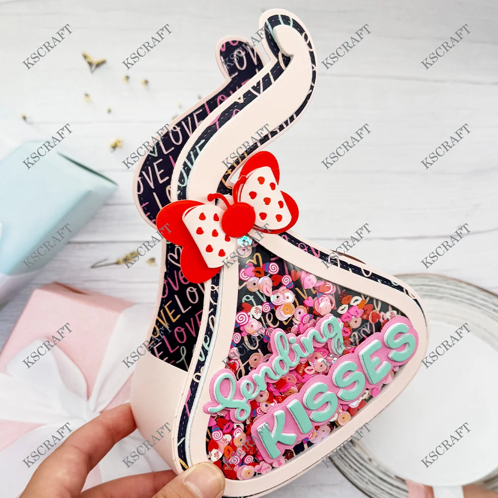 KSCRAFT Valentine Mini Album Cutting Dies Stencils for DIY Scrapbooking Decorative Embossing DIY Paper Cards