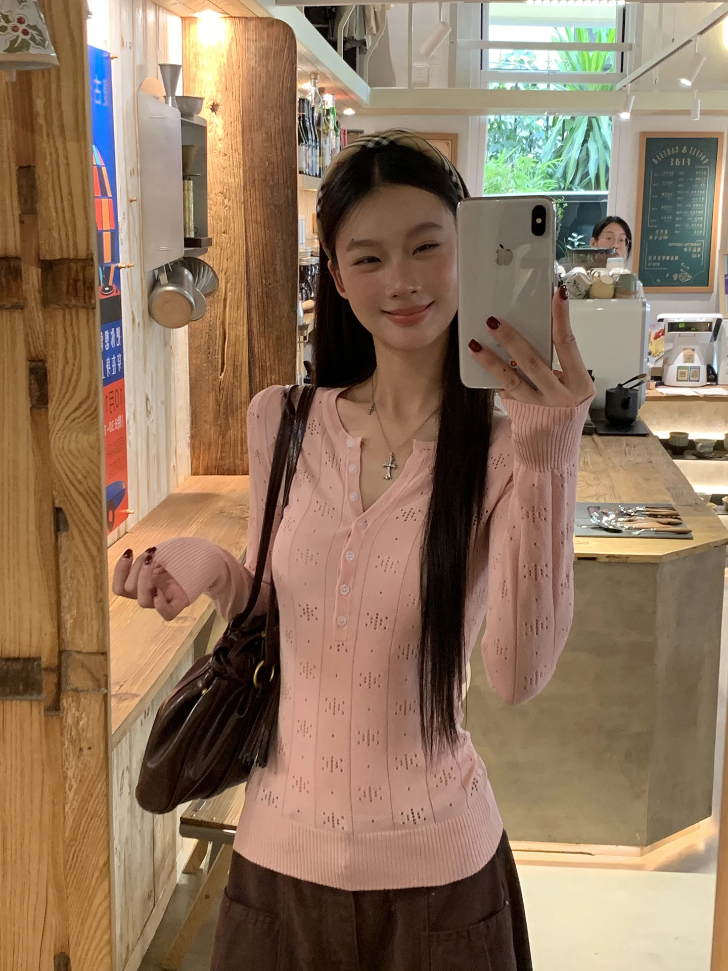 

Winter Women's Knitwear Sweater Pink Innerwear Outerwear V-ne Long Sve Straight Cut Sweet Sle Faionable Casual Top