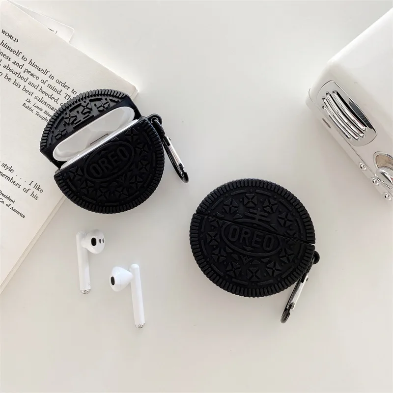 

Creative Stereo Biscuits Case for AirPods Pro2 Airpod Pro 1 2 3 Bluetooth Earbuds Charging Box Protective Earphone Case Cover