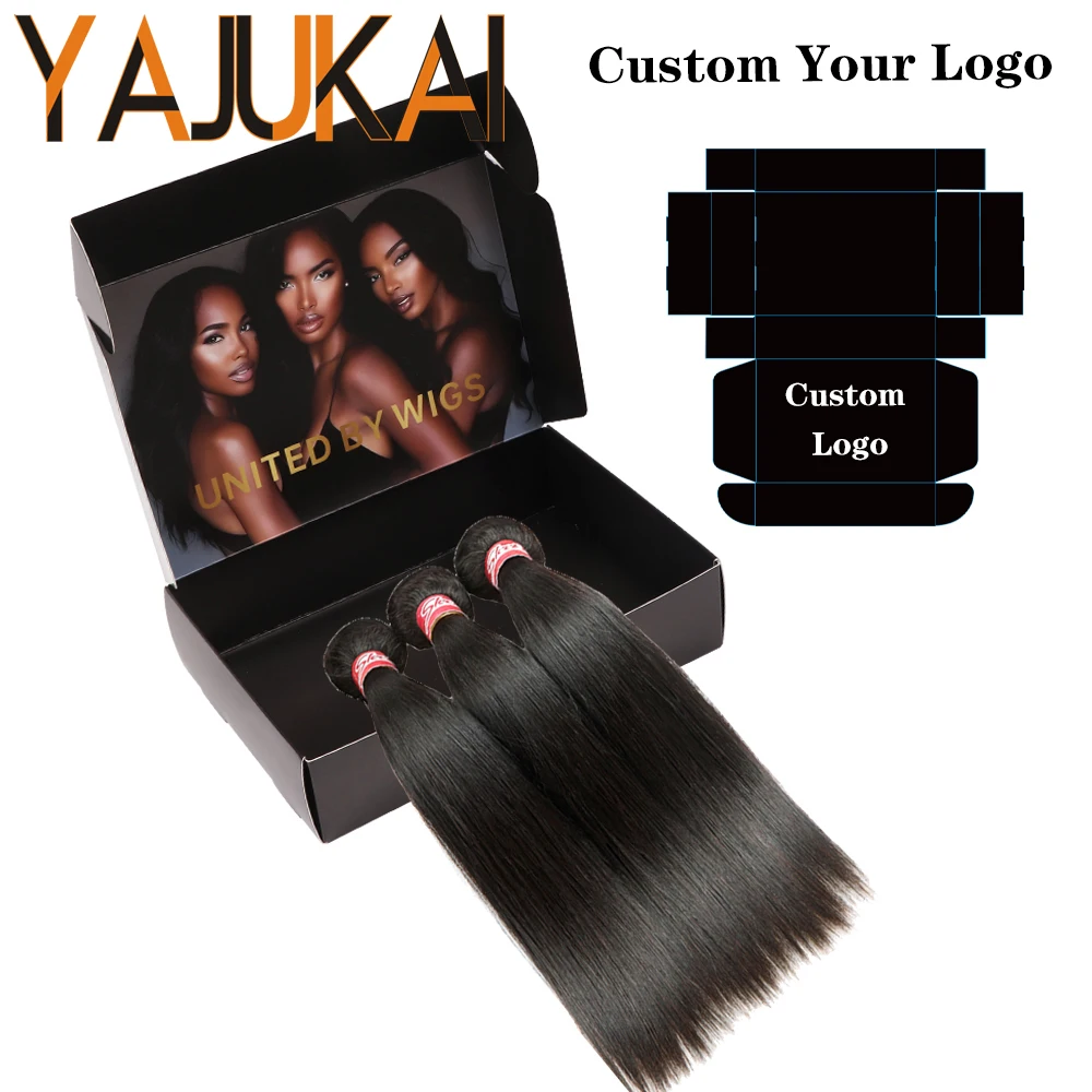 

Yajukai персонализированный логотип складная бумажная упаковочная коробка 10 шт. для париков из волос упаковка розовый парик для хранения нескольких париков