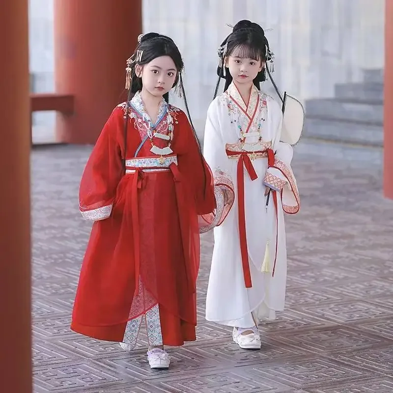 

2025 Halloween New retro Chinese Hanfu girls' dress
