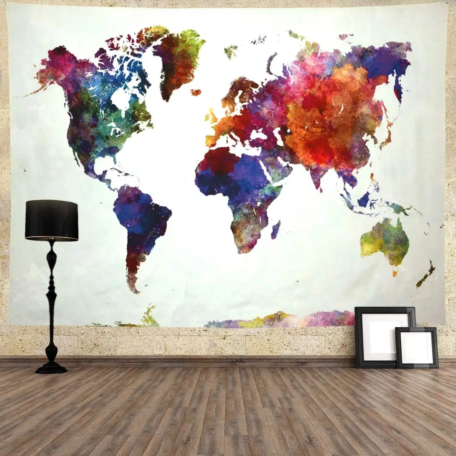 The Latest Trendy Tapestry for Living Room and Bedroom, Interesting Geographical Map, Popular Indoor Tapestry