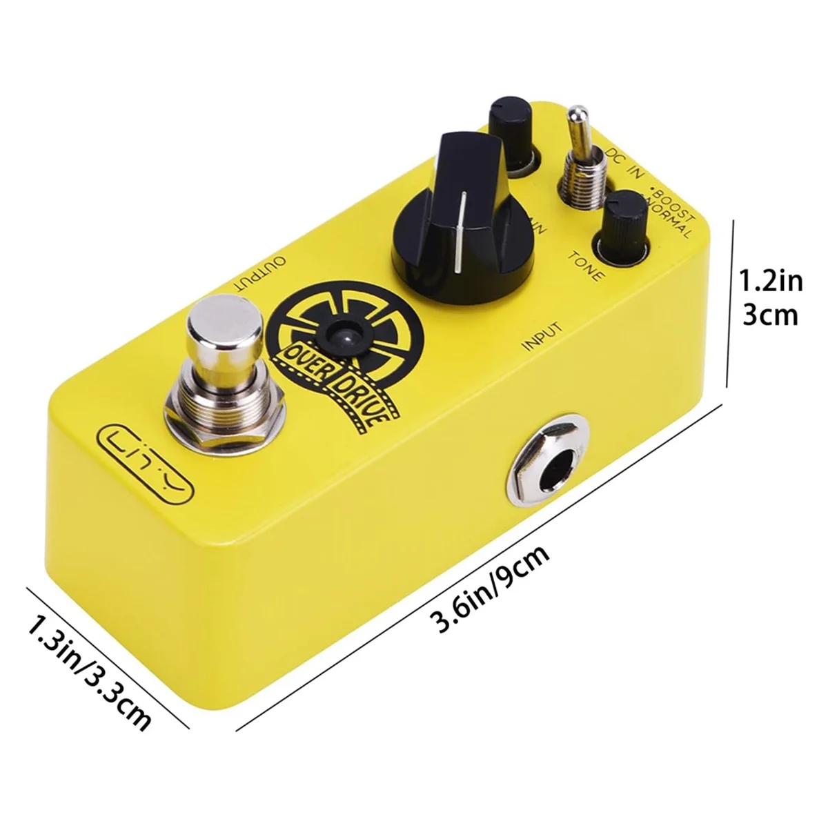 دواسة تأثير الجيتار الكهربائي ABJZ Overdrive مع وضعين من التعزيز والعادي، مضخم لتأثير الجيتار الكهربائي الالتفافية الحقيقية