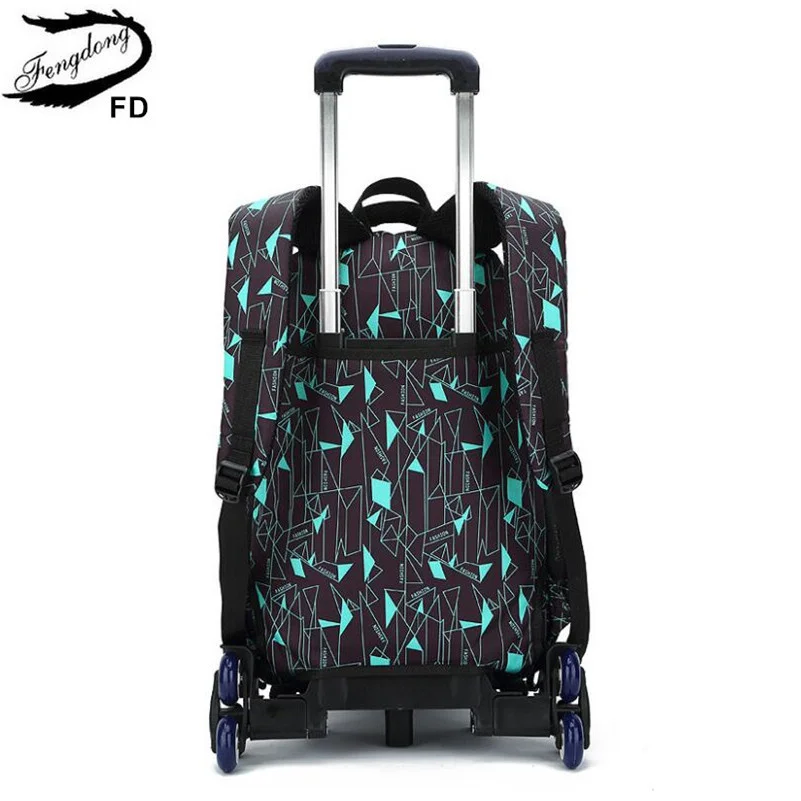 

detachable children's backpack with wheels kids trolley school bag wheeled for girls book child