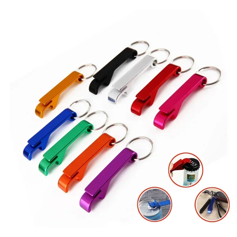 1 Portable Beer Bottle Openers Aluminum Bottle Opener Key Chain Soda Drink Bottle Opener Party Wedding