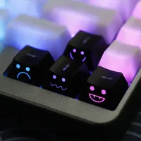 2025 New Cute Emo Keycap Set WASD Arrow Broadside Lighting Key Cap for Mechanical Keyboard Compatible with MX Switch
