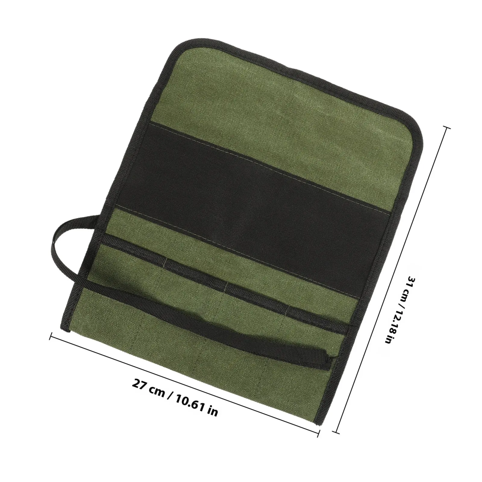 Thickened Canvas Tool Roll Up Bag Multi Grid Storage Organizer for Craftsmen Carpenters Dad Valentine Gift Woodworking Tool