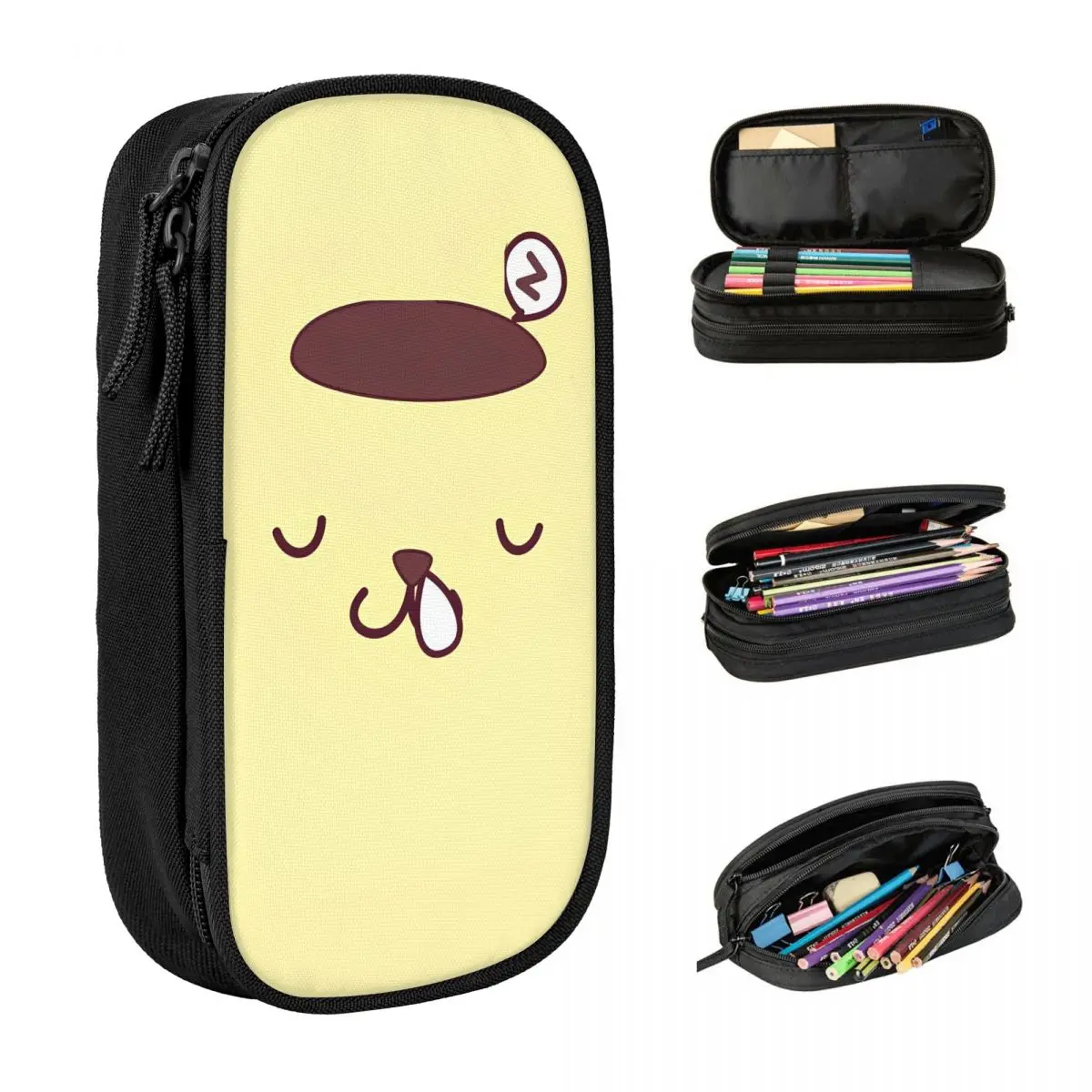 

Милый пенал Pom Puri Face пенал Kawaii мультфильм школьные пеналы детский холст на заказ органайзер для канцелярских принадлежностей