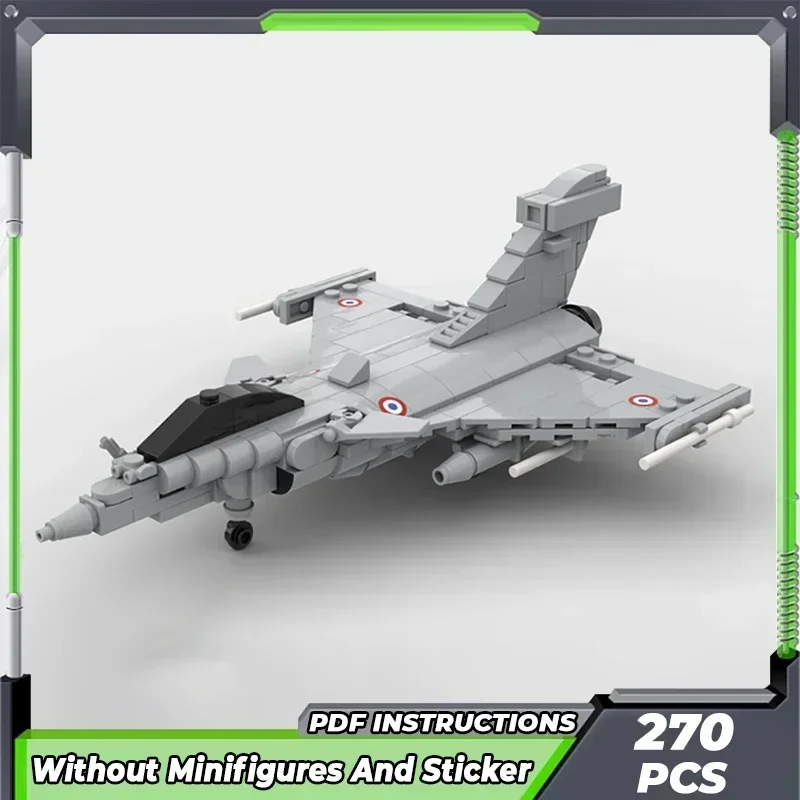 Moc Building Bricks Military Model 1: 72 Scale Rafale C Fighter Technology Modular Blocks Gifts Christmas Toys DIY Sets Assembly